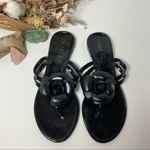 Chanel Jelly Camellia Flower Sandals